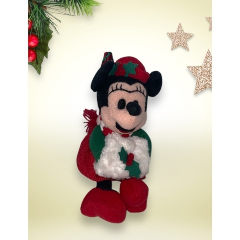 Disney Minnie Mouse A Christmas To Remember 1999 Plush Ornament 6”